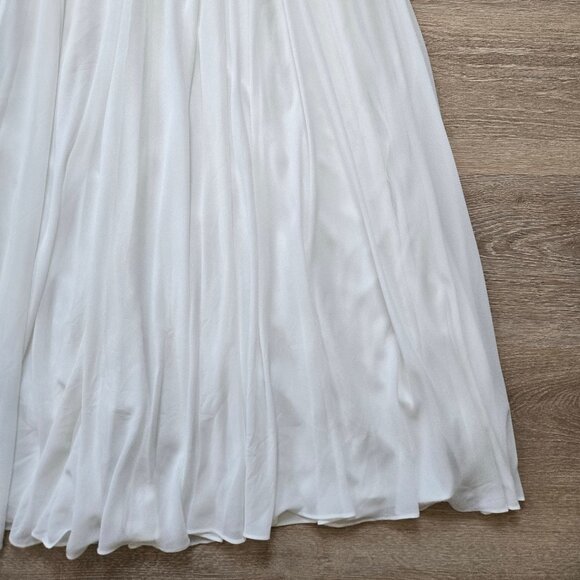 Amsale Custom Bridal Dress Chiffon Wedding Gown Floor-Length Sz 4 New with Tags - Picture 12 of 16